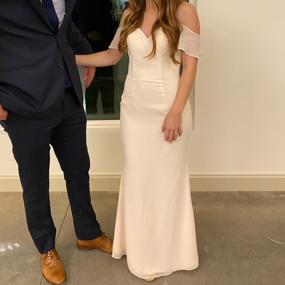 Allure Bridesmaids Baby Pink Formal Dress